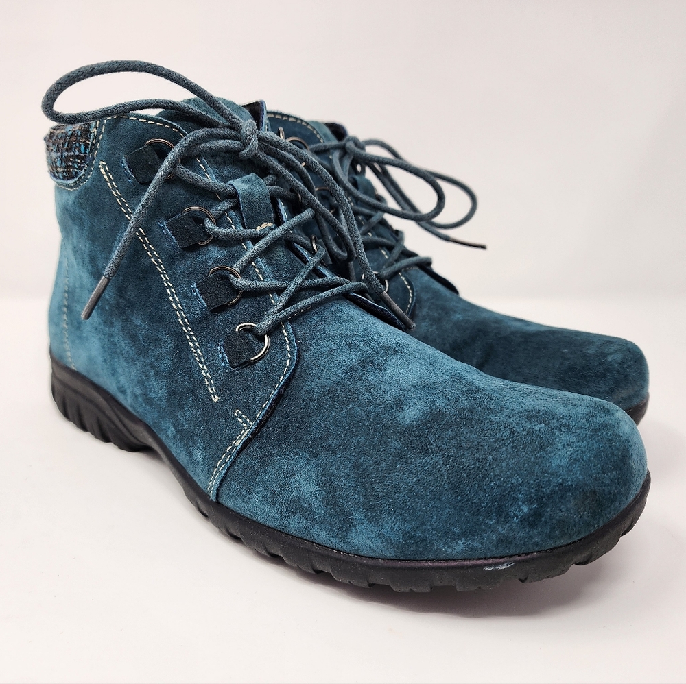 Propet Delaney Blue Lace-Up Ankle Boots Size 7